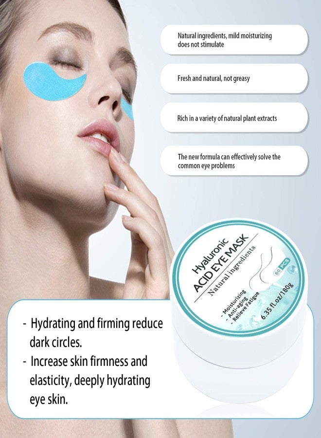 Felico Under Eye Patches, Hyaluronic Acid Eye Mask Moisturizing, 60PCS Gel Eye Masks Pads With Collagen Eye Treatment for Reducing Dark Circles, Wrinkles Anti-Aging, Fine Lines Eye Bags Puffiness Women Men - Image 4